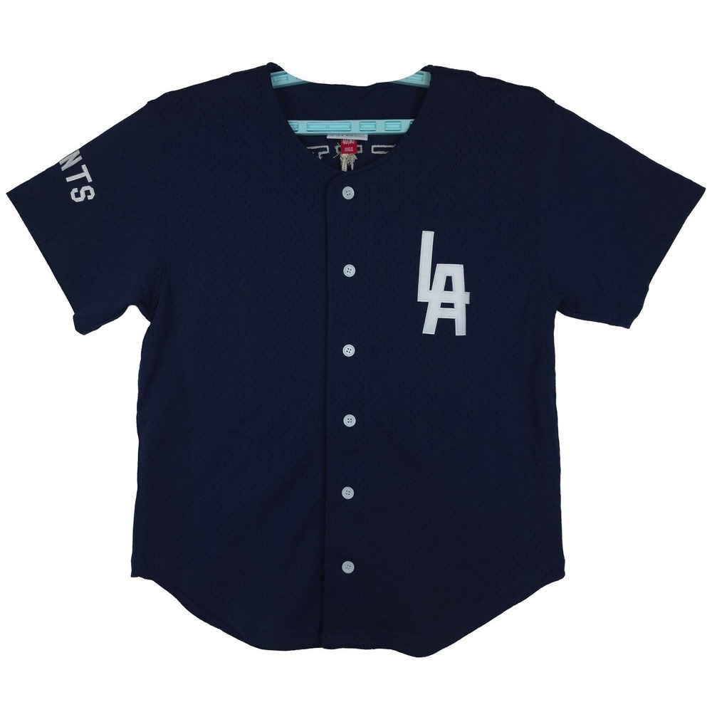 Authentic Mookie Betts LA Giants Mitchell & Ness NNL Medium BP Jersey Navy NWT